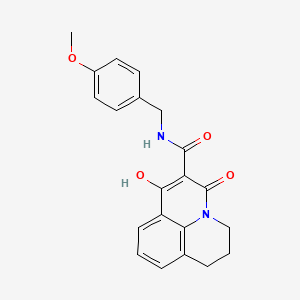 4-hydroxy-N-[(4-methoxyphenyl)methyl]-2-oxo-1-azatricyclo[7.3.1.05,13]trideca-3,5,7,9(13)-tetraene-3-carboxamide