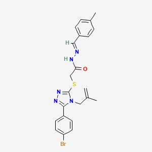 2-{[5-(4-Bromophenyl)-4-(2-methyl-2-propenyl)-4H-1,2,4-triazol-3-YL]sulfanyl}-N'-[(E)-(4-methylphenyl)methylidene]acetohydrazide