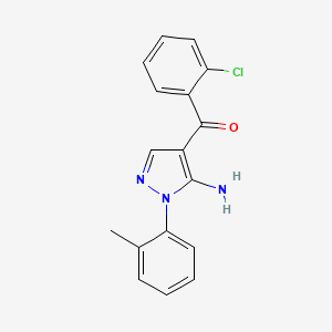 (5-Amino-1-(o-tolyl)-1H-pyrazol-4-yl)(2-chlorophenyl)methanone