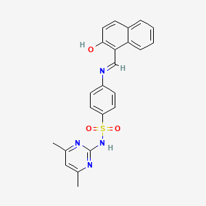 N-(4,6-Dimethylpyrimidin-2-yl)-4-((2-hydroxynaphthalen-1-yl)methyleneamino)benzenesulfonamide