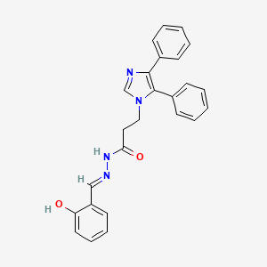 3-(4,5-diphenyl-1H-imidazol-1-yl)-N'-[(E)-(2-hydroxyphenyl)methylidene]propanehydrazide