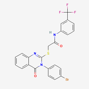 2-{[3-(4-bromophenyl)-4-oxo-3,4-dihydroquinazolin-2-yl]sulfanyl}-N-[3-(trifluoromethyl)phenyl]acetamide