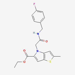 molecular formula C19H19FN2O3S B1203848 4-[2-[(4-Fluorophenyl)methylamino]-2-oxoethyl]-2-methyl-5-thieno[3,2-b]pyrrolecarboxylic acid ethyl ester 