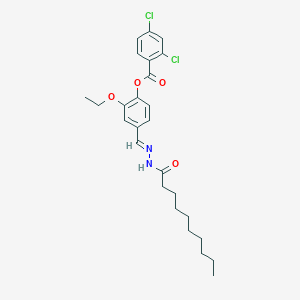 4-(2-Decanoylcarbohydrazonoyl)-2-ethoxyphenyl 2,4-dichlorobenzoate