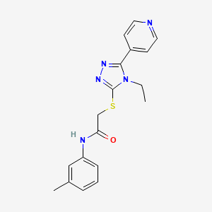 2-{[4-ethyl-5-(pyridin-4-yl)-4H-1,2,4-triazol-3-yl]sulfanyl}-N-(3-methylphenyl)acetamide