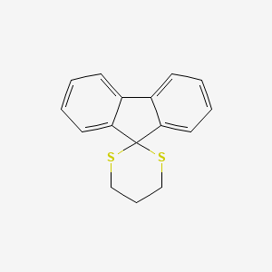 molecular formula C16H14S2 B12038552 Spiro[1,3-dithiane-2,9'-fluorene] CAS No. 165-06-0