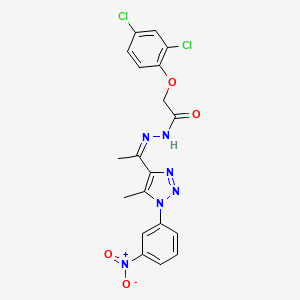 2-(2,4-dichlorophenoxy)-N'-{(Z)-1-[5-methyl-1-(3-nitrophenyl)-1H-1,2,3-triazol-4-yl]ethylidene}acetohydrazide