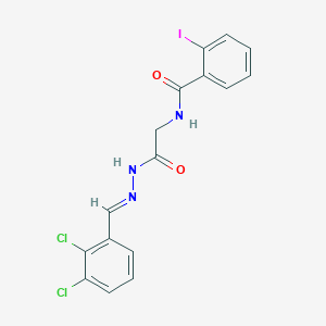 N-(2-(2-(2,3-Dichlorobenzylidene)hydrazino)-2-oxoethyl)-2-iodobenzamide