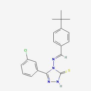 4-((4-(tert-Butyl)benzylidene)amino)-5-(3-chlorophenyl)-4H-1,2,4-triazole-3-thiol