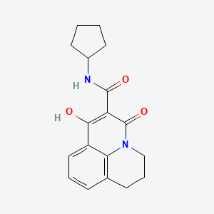 N-cyclopentyl-3-hydroxy-1-oxo-6,7-dihydro-1H,5H-pyrido[3,2,1-ij]quinoline-2-carboxamide