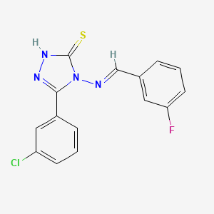 5-(3-Chlorophenyl)-4-((3-fluorobenzylidene)amino)-4H-1,2,4-triazole-3-thiol