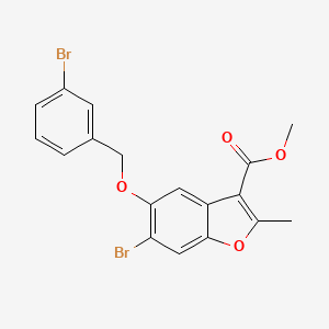 Methyl 6-bromo-5-((3-bromobenzyl)oxy)-2-methyl-1-benzofuran-3-carboxylate