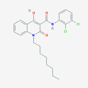 molecular formula C24H26Cl2N2O3 B12038674 N-(2,3-dichlorophenyl)-4-hydroxy-1-octyl-2-oxo-1,2-dihydroquinoline-3-carboxamide 