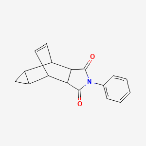 molecular formula C17H15NO2 B12038689 2-phenylhexahydro-4,6-ethenocyclopropa[f]isoindole-1,3(2H,3aH)-dione 