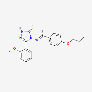 5-(2-Methoxyphenyl)-4-((4-propoxybenzylidene)amino)-4H-1,2,4-triazole-3-thiol