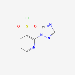 molecular formula C7H5ClN4O2S B12038717 2-(1H-1,2,4-triazol-1-yl)-3-pyridinesulfonyl chloride 