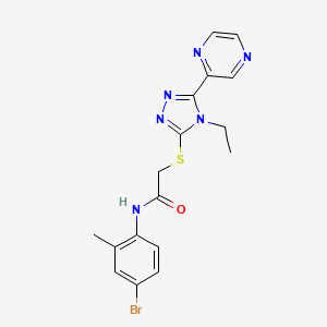 N-(4-Bromo-2-methylphenyl)-2-((4-ethyl-5-(pyrazin-2-yl)-4H-1,2,4-triazol-3-yl)thio)acetamide