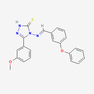 5-(3-Methoxyphenyl)-4-((3-phenoxybenzylidene)amino)-4H-1,2,4-triazole-3-thiol