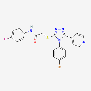 2-{[4-(4-bromophenyl)-5-(pyridin-4-yl)-4H-1,2,4-triazol-3-yl]sulfanyl}-N-(4-fluorophenyl)acetamide