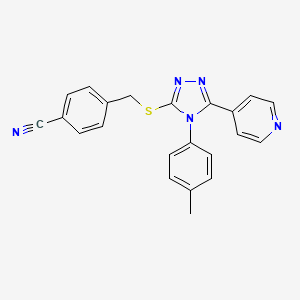 4-({[4-(4-methylphenyl)-5-(pyridin-4-yl)-4H-1,2,4-triazol-3-yl]sulfanyl}methyl)benzonitrile