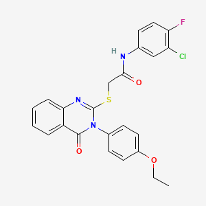 N-(3-chloro-4-fluorophenyl)-2-{[3-(4-ethoxyphenyl)-4-oxo-3,4-dihydroquinazolin-2-yl]sulfanyl}acetamide