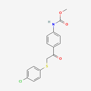 Methyl 4-{[(4-chlorophenyl)sulfanyl]acetyl}phenylcarbamate