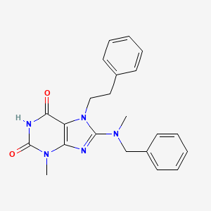 8-(Benzyl(methyl)amino)-3-methyl-7-phenethyl-1H-purine-2,6(3H,7H)-dione