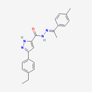 3-(4-ethylphenyl)-N'-[(E)-1-(4-methylphenyl)ethylidene]-1H-pyrazole-5-carbohydrazide