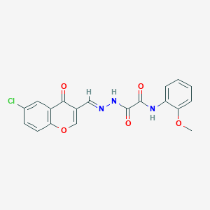 2-{(2E)-2-[(6-Chloro-4-oxo-4H-chromen-3-YL)methylene]hydrazino}-N-(2-methoxyphenyl)-2-oxoacetamide