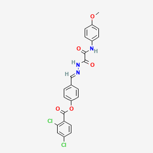 4-(2-((4-Methoxyanilino)(oxo)acetyl)carbohydrazonoyl)phenyl 2,4-dichlorobenzoate