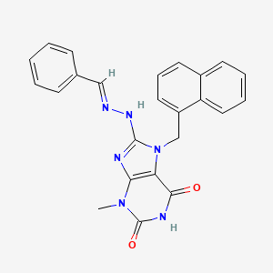 benzaldehyde [3-methyl-7-(1-naphthylmethyl)-2,6-dioxo-2,3,6,7-tetrahydro-1H-purin-8-yl]hydrazone