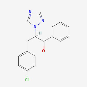 3-(4-Chloro-phenyl)-1-phenyl-2-[1,2,4]triazol-1-yl-propan-1-one