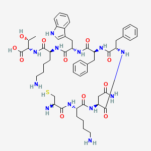 molecular formula C52H72N12O11S B12039080 H-Cys-lys-asn-phe-phe-trp-lys-thr-OH 