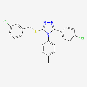 3-((3-Chlorobenzyl)thio)-5-(4-chlorophenyl)-4-(p-tolyl)-4H-1,2,4-triazole