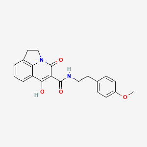 6-Hydroxy-4-oxo-1,2-dihydro-4H-pyrrolo[3,2,1-ij]quinoline-5-carboxylic acid [2-(4-methoxy-phenyl)-ethyl]-amide