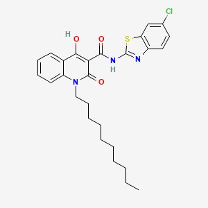 N-(6-chloro-1,3-benzothiazol-2-yl)-1-decyl-4-hydroxy-2-oxo-1,2-dihydroquinoline-3-carboxamide