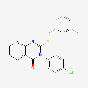 3-(4-Chlorophenyl)-2-((3-methylbenzyl)thio)-4(3H)-quinazolinone