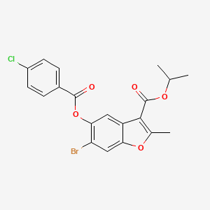 Isopropyl 6-bromo-5-((4-chlorobenzoyl)oxy)-2-methyl-1-benzofuran-3-carboxylate