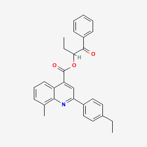 1-Oxo-1-phenylbutan-2-yl 2-(4-ethylphenyl)-8-methylquinoline-4-carboxylate