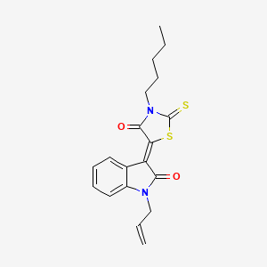 5-(1-Allyl-2-oxoindolin-3-ylidene)-3-pentyl-2-thioxothiazolidin-4-one