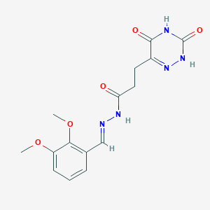 N'-[(E)-(2,3-dimethoxyphenyl)methylidene]-3-(3,5-dioxo-2,3,4,5-tetrahydro-1,2,4-triazin-6-yl)propanehydrazide