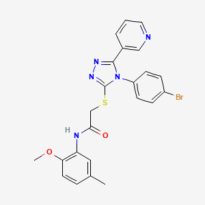 2-{[4-(4-bromophenyl)-5-(pyridin-3-yl)-4H-1,2,4-triazol-3-yl]sulfanyl}-N-(2-methoxy-5-methylphenyl)acetamide