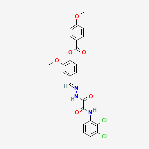 [4-[(E)-[[2-(2,3-dichloroanilino)-2-oxoacetyl]hydrazinylidene]methyl]-2-methoxyphenyl] 4-methoxybenzoate