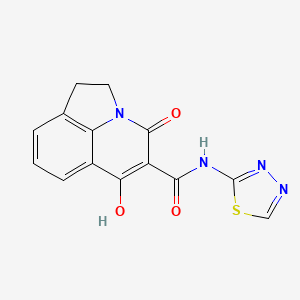 6-Hydroxy-4-oxo-N-(1,3,4-thiadiazol-2-YL)-1,2-dihydro-4H-pyrrolo[3,2,1-IJ]quinoline-5-carboxamide