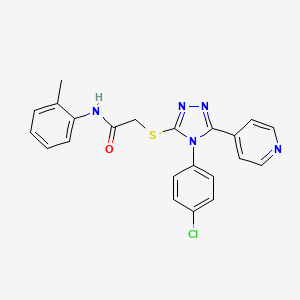 2-{[4-(4-chlorophenyl)-5-(pyridin-4-yl)-4H-1,2,4-triazol-3-yl]sulfanyl}-N-(2-methylphenyl)acetamide