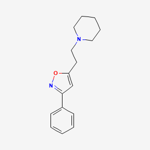 molecular formula C16H20N2O B1203933 3-Phenyl-5-(2-piperidin-1-ylethyl)isoxazole 
