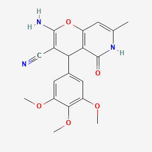 2-amino-7-methyl-5-oxo-4-(3,4,5-trimethoxyphenyl)-5,6-dihydro-4H-pyrano[3,2-c]pyridine-3-carbonitrile