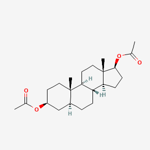 molecular formula C23H36O4 B1203938 3beta,17beta-Diacetoxy-5alpha-androstane CAS No. 5424-40-8
