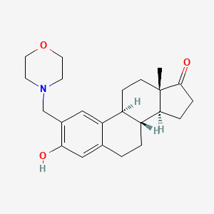 molecular formula C23H31NO3 B1203939 3-Hydroxy-2-(4-morpholinylmethyl)estra-1,3,5(10)-trien-17-one CAS No. 7249-00-5
