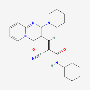 (2E)-2-Cyano-N-cyclohexyl-3-[4-oxo-2-(1-piperidinyl)-4H-pyrido[1,2-A]pyrimidin-3-YL]-2-propenamide